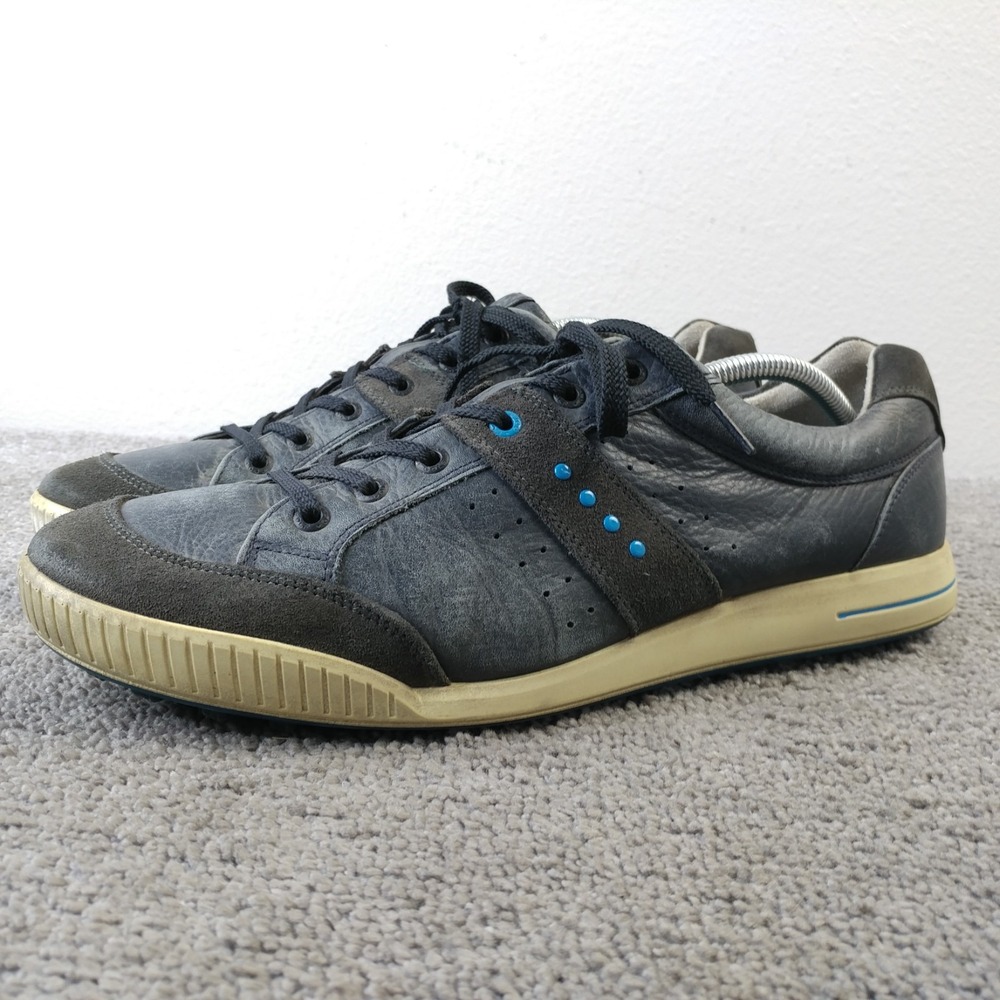 Ecco Street Premiere Spikeless Golf Shoes Mens 46 EU Sneakers Low Black Blue